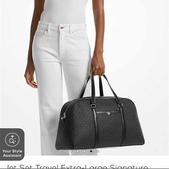 NEW Michael Kors Black Signature Weekender Bag - Picture 4 of 6